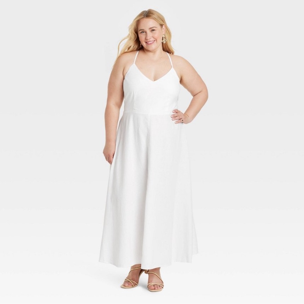 Women's Linen Midi Sundress